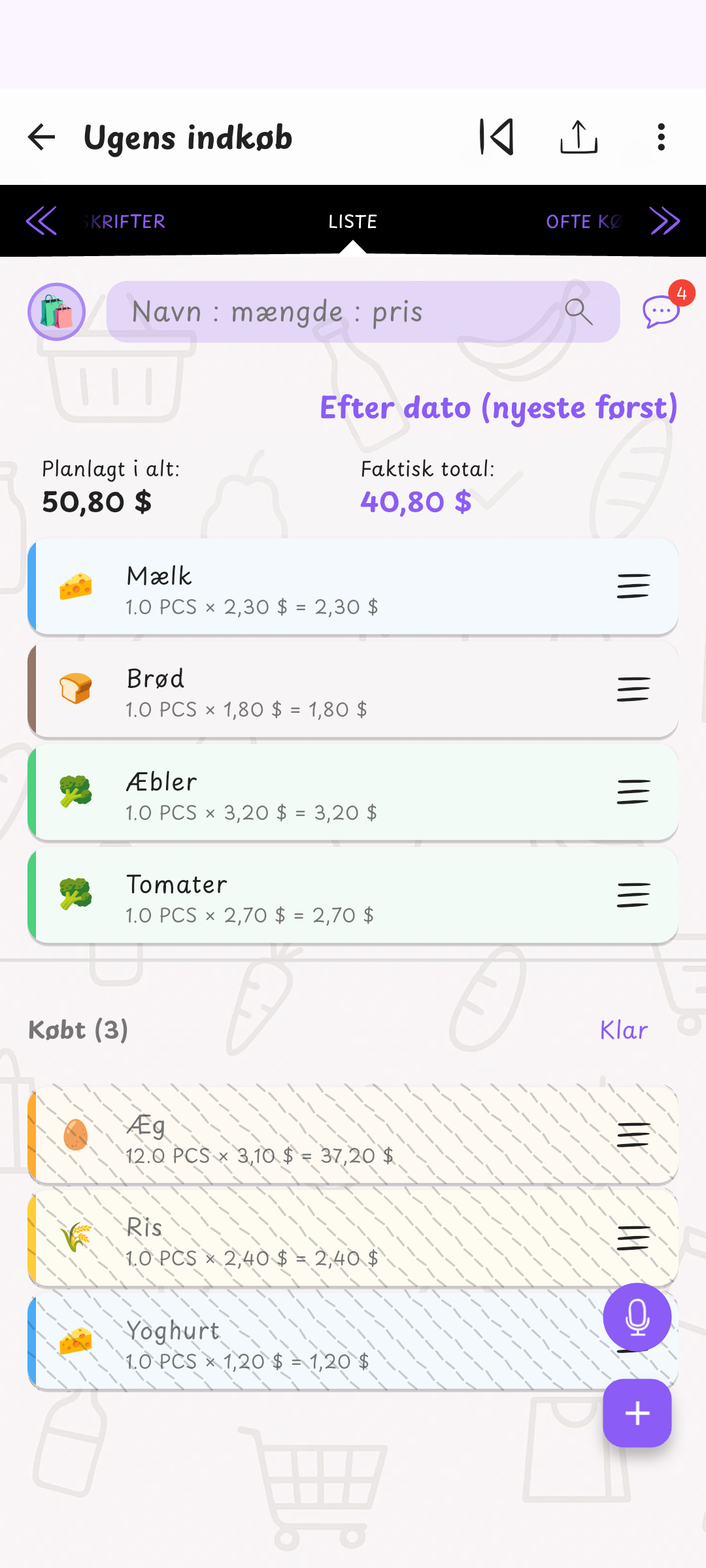 Din liste — alt i ét overblik