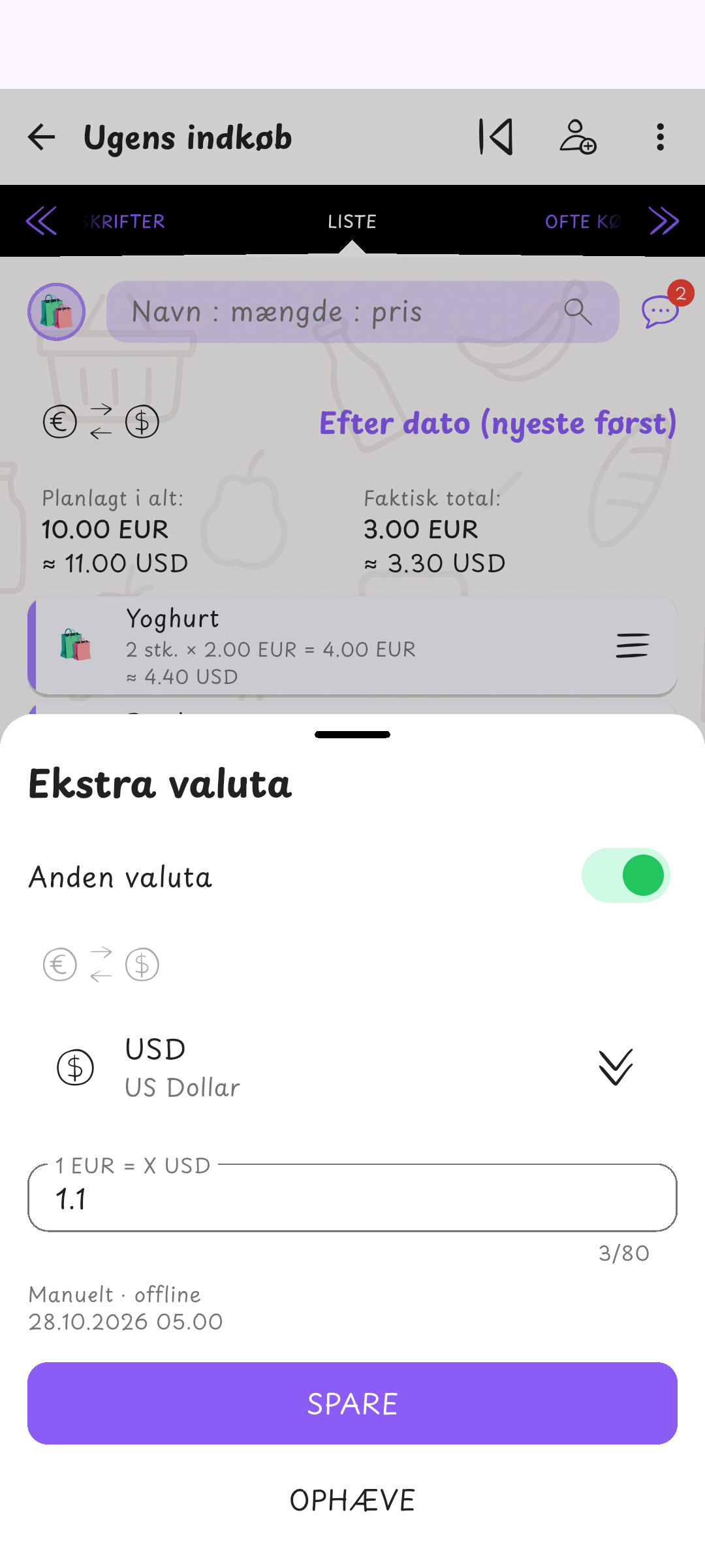 En ekstra pris, du kan forholde dig til · Eksempelpriser og kurs