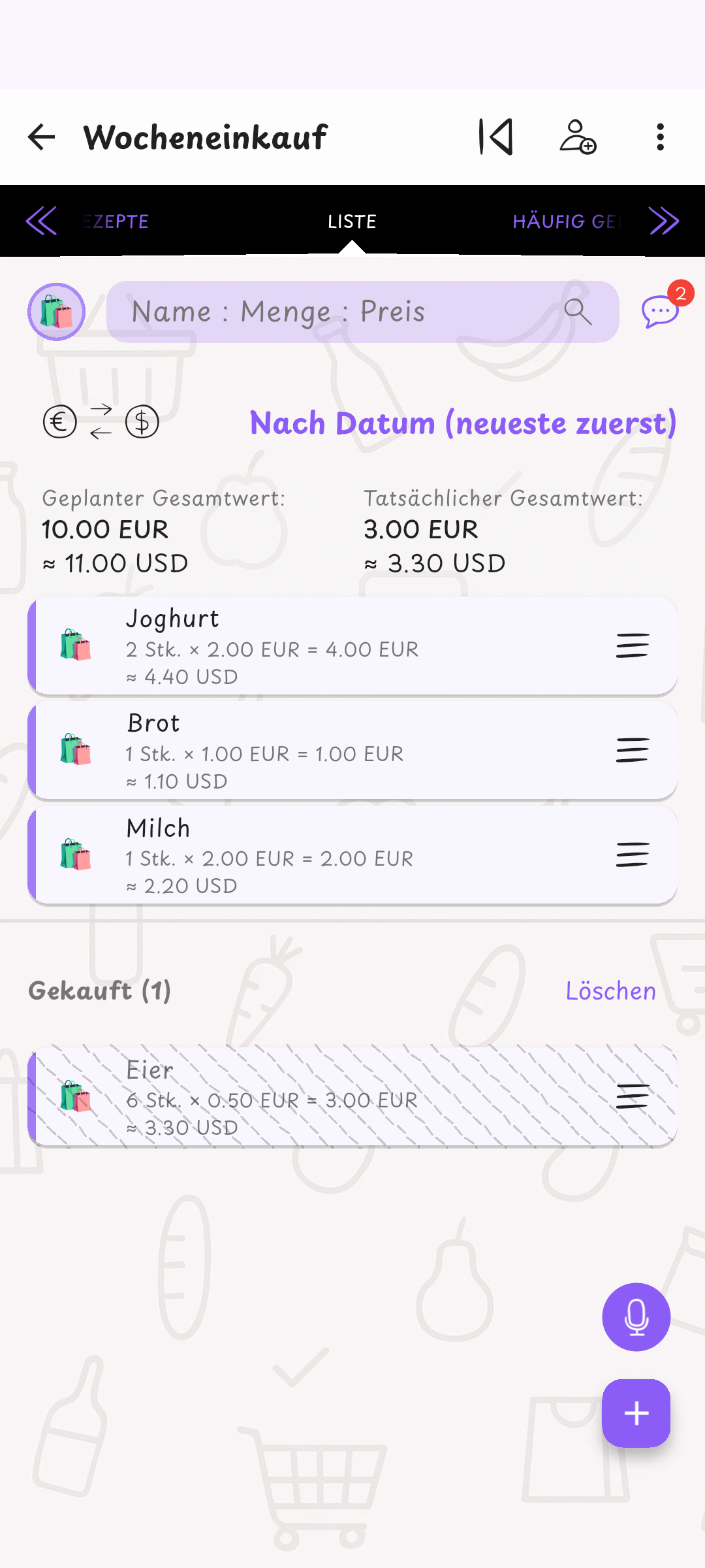 Ein zweiter Preis zum Einordnen