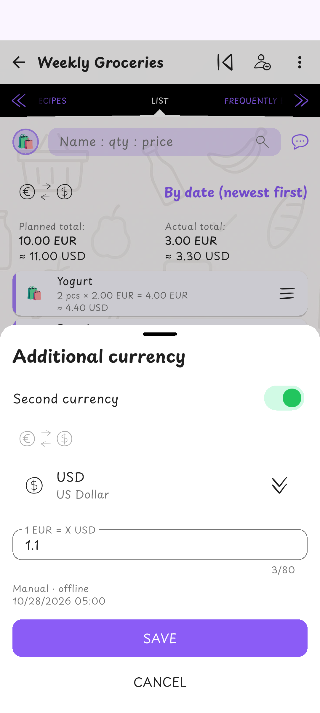 A second price you can relate to · Illustrative prices and rate