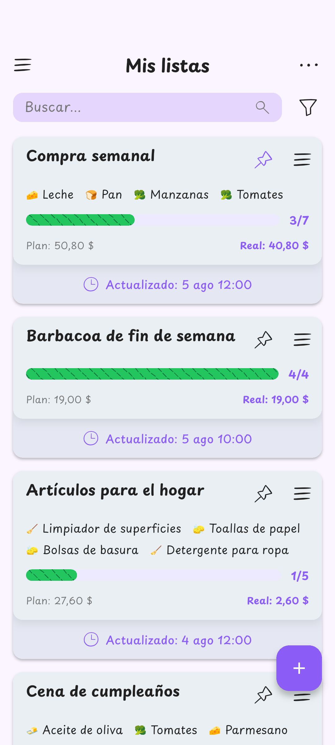 Todas tus listas juntas