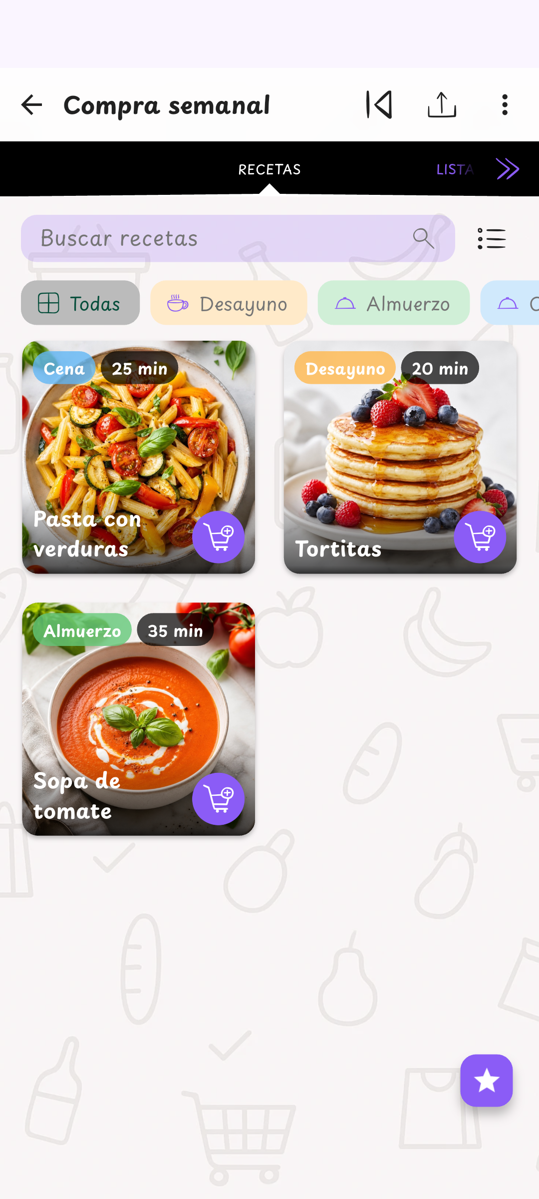 De la receta a la lista de compras