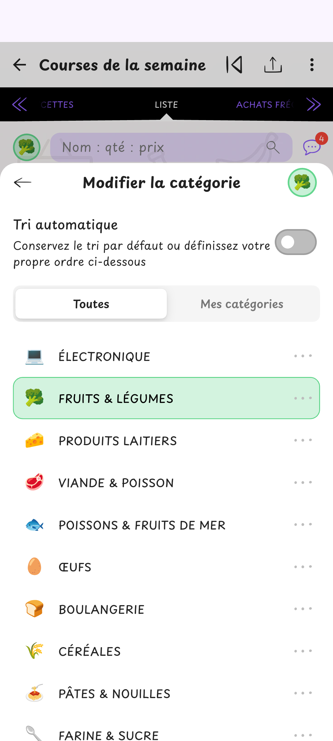 Des catégories à ton service