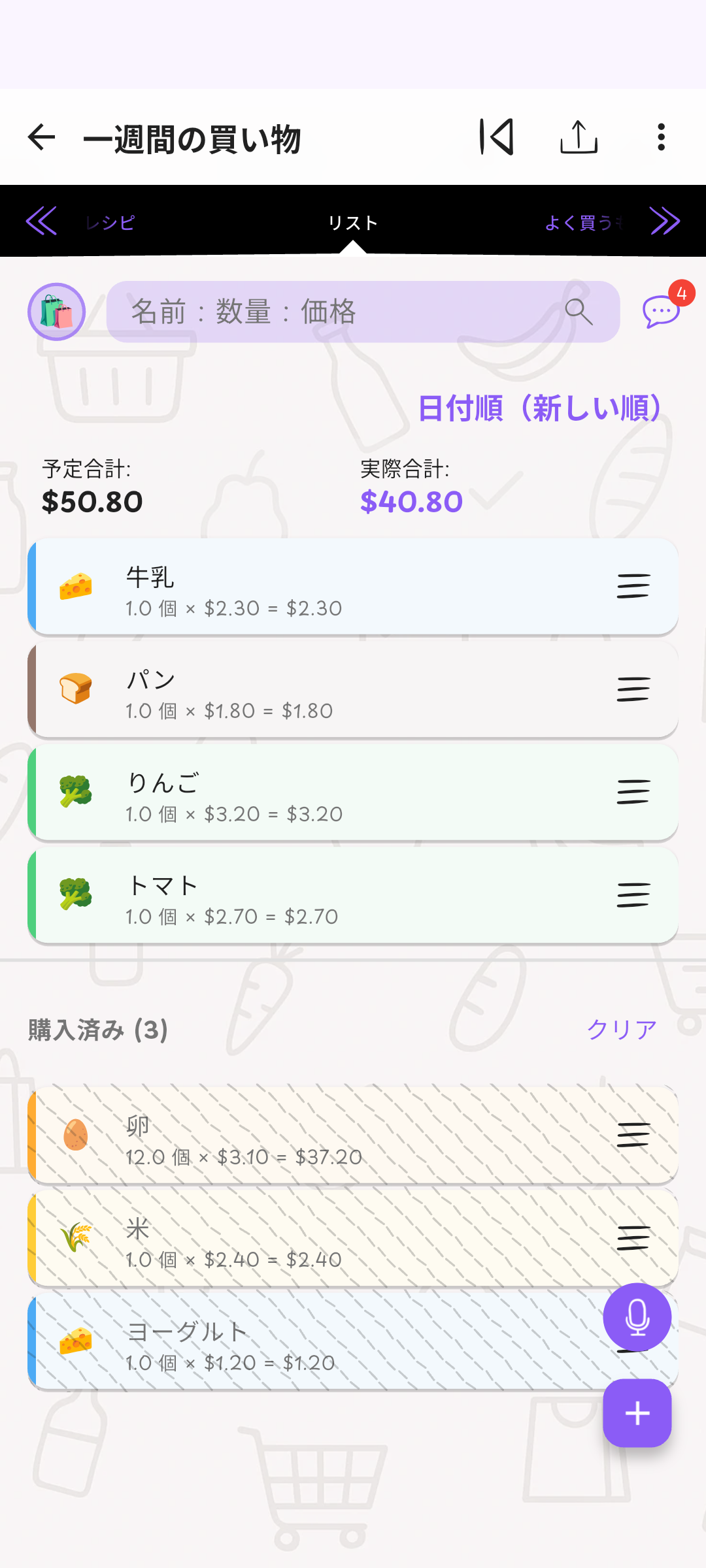 リストの中身が、ひと目でわかる