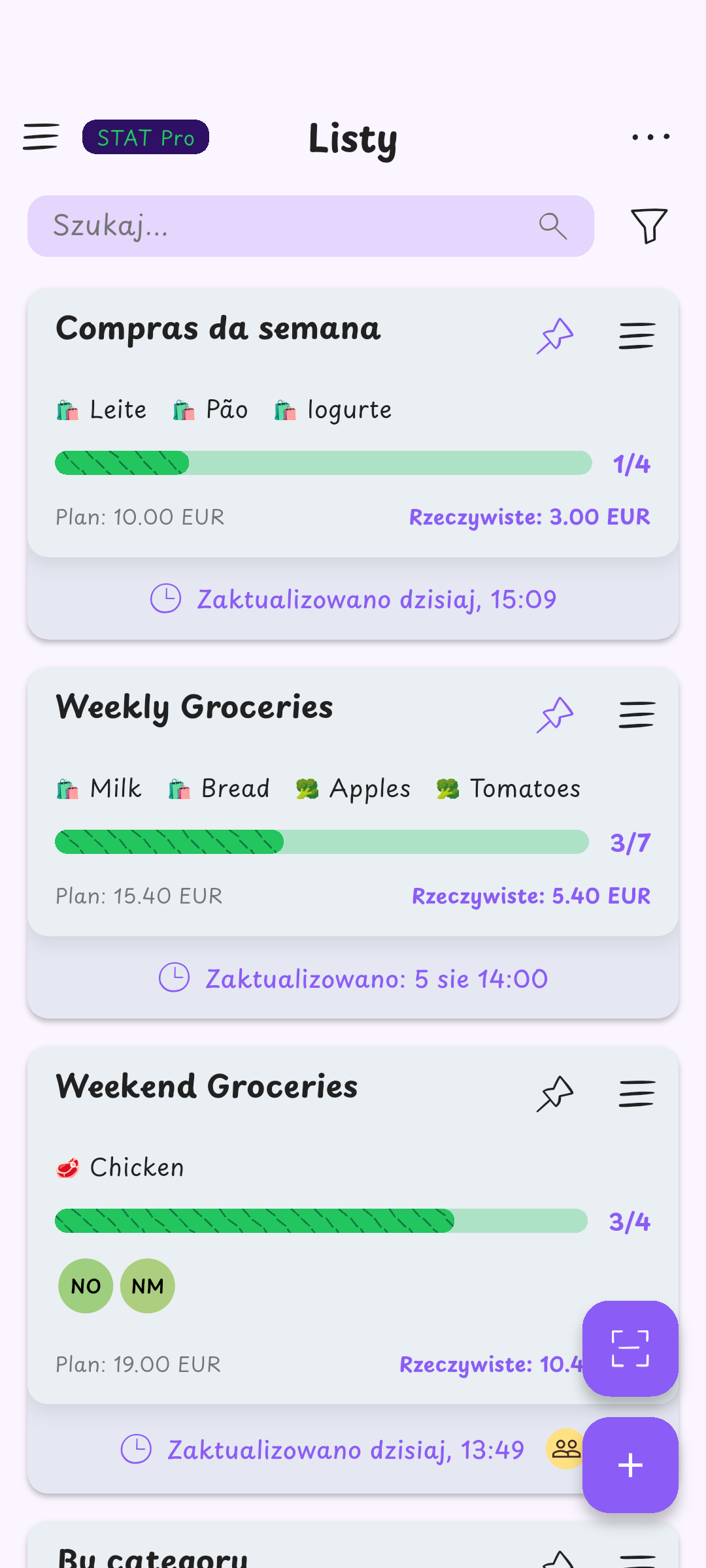 Wspólne listy bez opłat