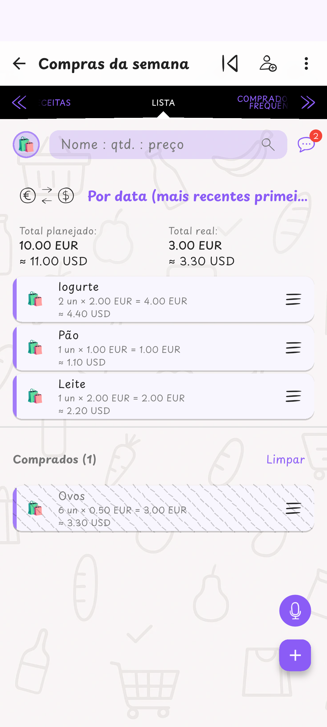 Um segundo preço mais familiar