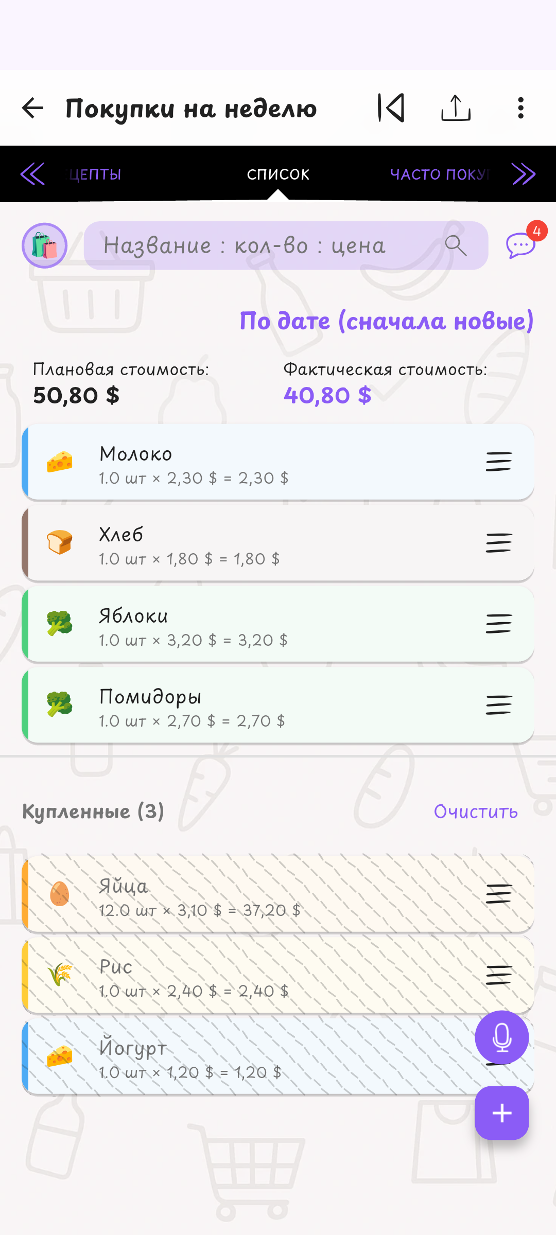 Твой список — всё на виду