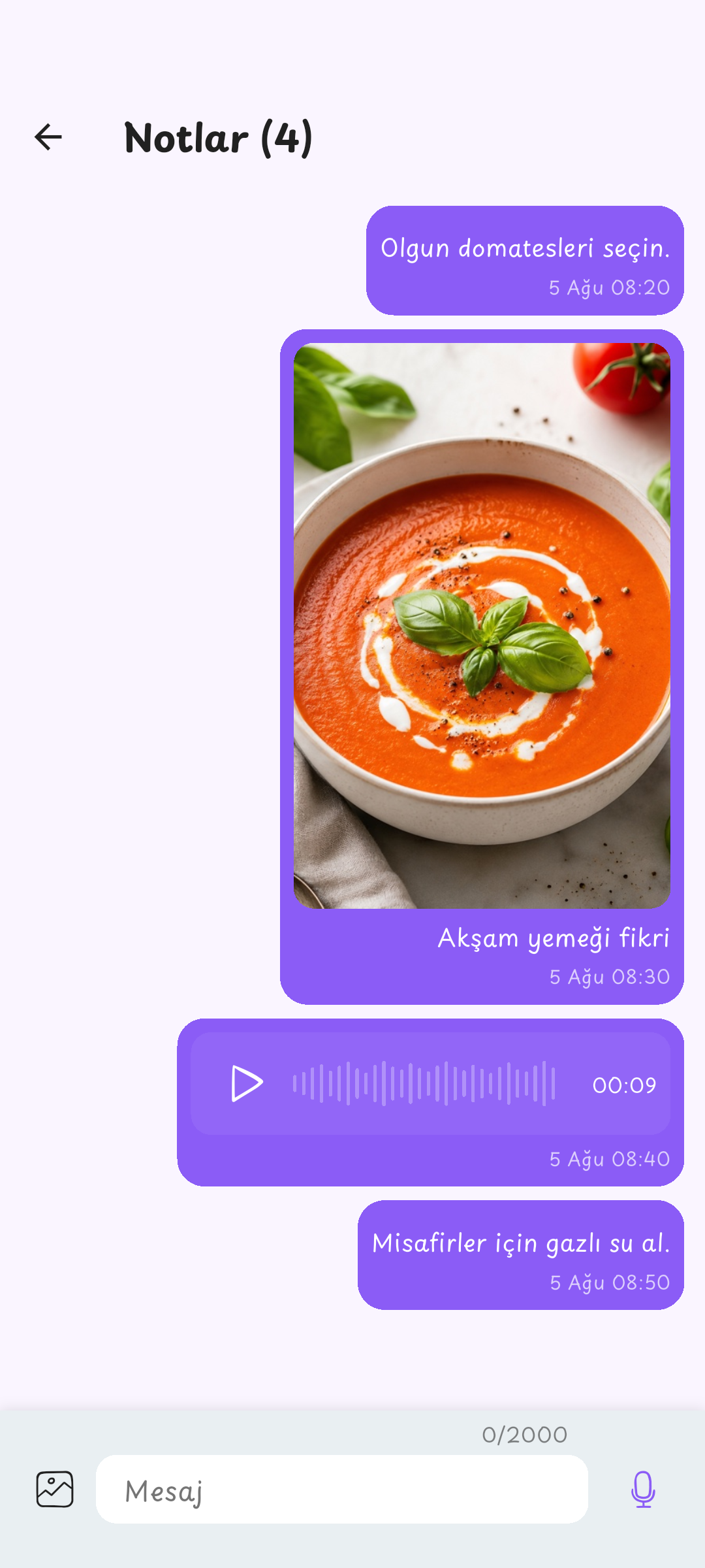 Önemli ayrıntılar listenin yanında